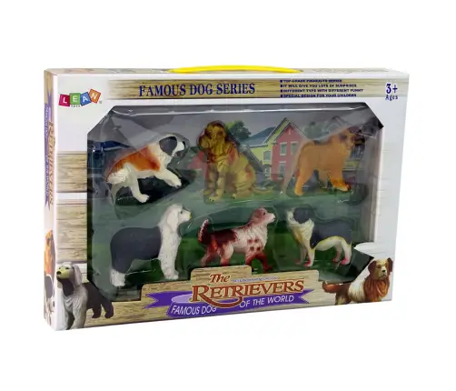 Set of Dog Figurines Dogs of Breeds 6 elements
