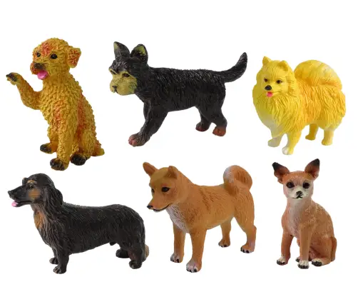 Set of 6 Figures  Purebred Dogs  Famous Dog of the World