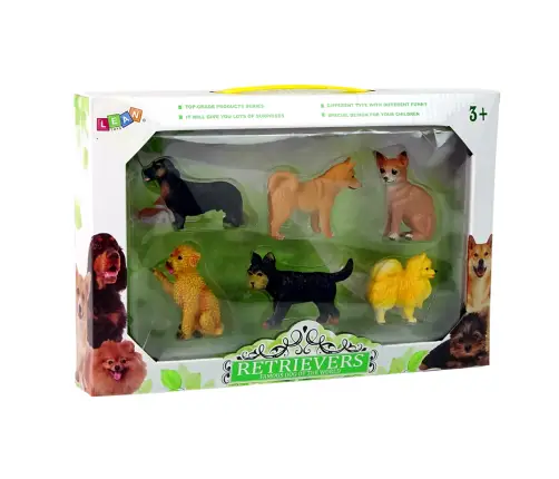 Set of 6 Figures  Purebred Dogs  Famous Dog of the World