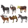 Set of Domestic Animals Forest Deer Cow