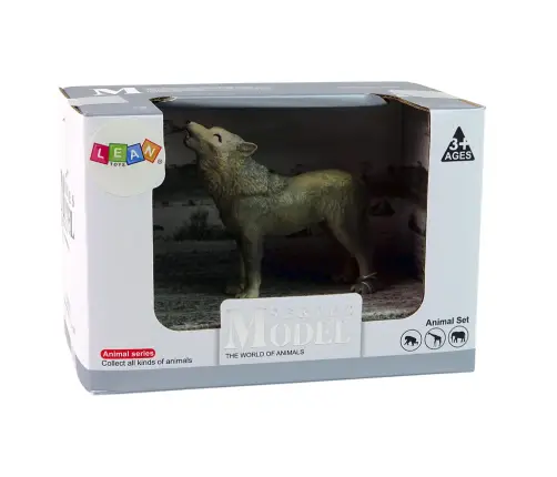 Wolf Grey Animal Figurine Set