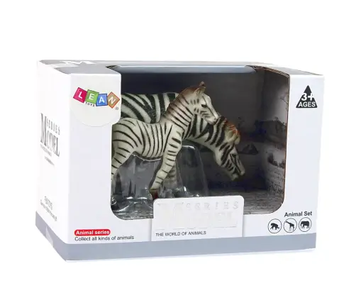 Set of 2 Figures Zebra with young Animals of the World