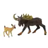 Set of 2 Elk and young deer figures  Forest Animals