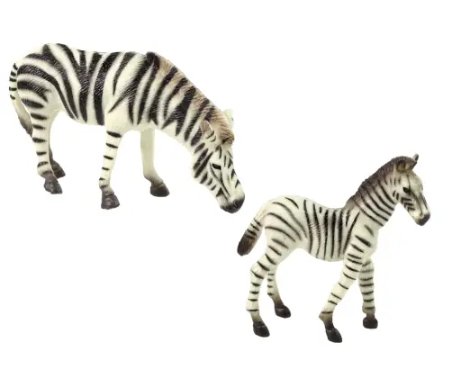 Africa Wild Animals Hippo Zebra Figurine Set