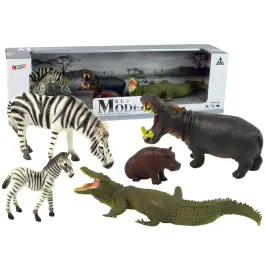 Africa Wild Animals Hippo Zebra Figurine Set Africa Wild Animals Hippo Zebra Figurine Set