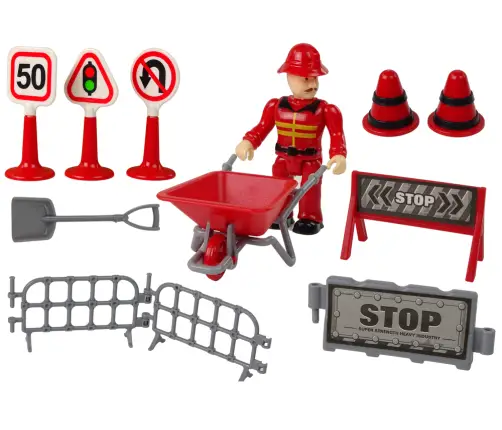 Fire Brigade Set Crane Road Signs Firefighter Fire Brigade Set Crane Road Signs Firefighter