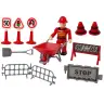 Fire Brigade Set Crane Road Signs Firefighter Fire Brigade Set Crane Road Signs Firefighter