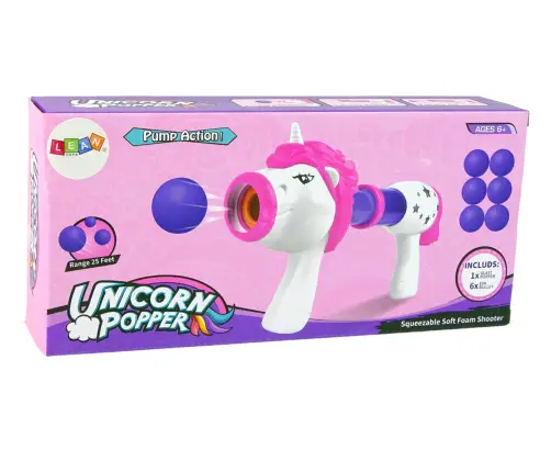 Soft Ball Launcher Gun Unicorn Pink