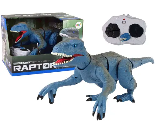 Radiovadāms dinozaurs ar pulti Velociraptor Blue