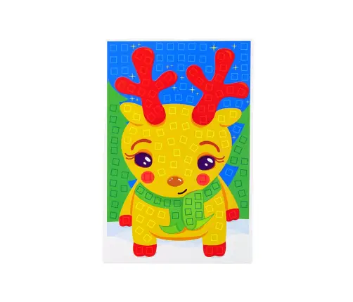 DIY Coloured Mosaic Christmas Reindeer Patching Set