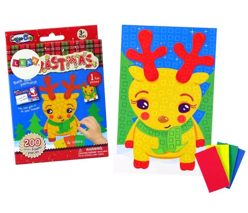 DIY Coloured Mosaic Christmas Reindeer Patching Set