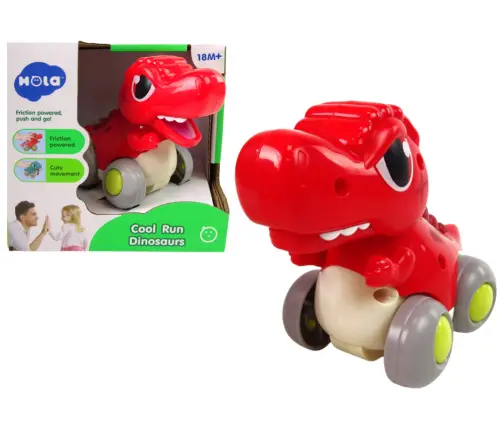 Dinosaur On Wheels T-Rex Red Figurine