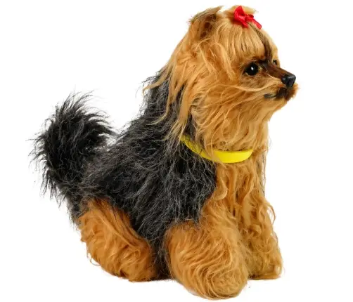 Interactive Plush Dog Soft fur Breed Yorkshire terrier Stroke its head and learn its functions