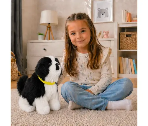 Interactive Plush Dog Soft fur Border Collie breed