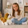 Interactive Plush Dog Soft fur Cavalier breed Stroke its head and learn its functions