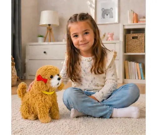 Interactive Plush Dog Soft fur Breed Poodle