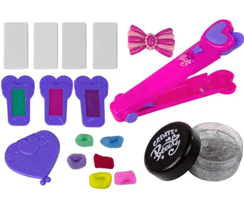 Hair Styling Kit Straightener with Coloured Chalks for Strands + Hair accessories Hair Styling Kit Straightener with Coloured Chalks for Strands + Hair accessories