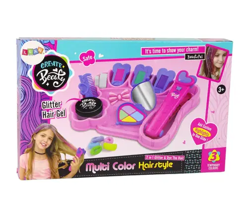 Hair Styling Kit Straightener with Coloured Chalks for Strands + Hair accessories Hair Styling Kit Straightener with Coloured Chalks for Strands + Hair accessories