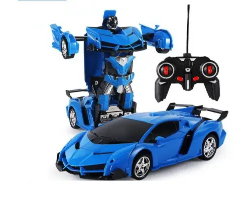Auto Robot Transformer + Remote Control Deformed Car 2in1 Multifunctional Blue