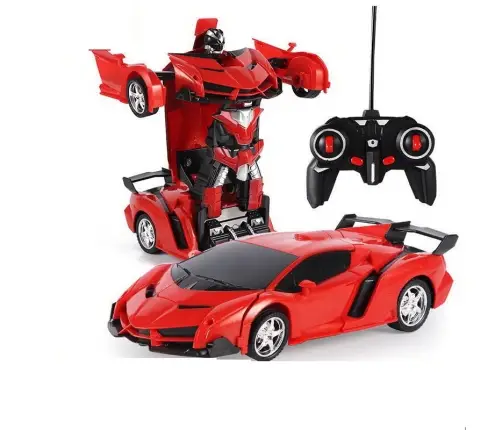 Auto Robot Transformer + Remote Control  Deformed Car 2in1 Multifunctional Colour Red