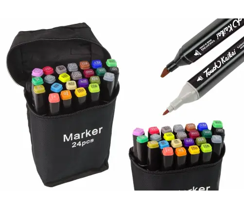 Set of 24 Double-sided Alcohol Markers