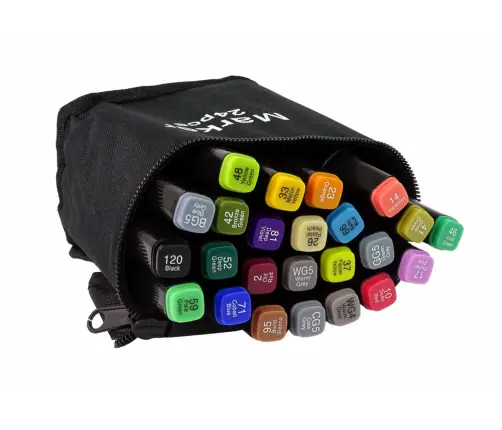 Set of 24 Double-sided Alcohol Markers