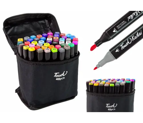 Set of 48 Double-sided Alcohol Markers