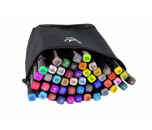 Set of 48 Double-sided Alcohol Markers