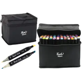 Markers 80 Pieces Colored Double-Sided Portable Bag