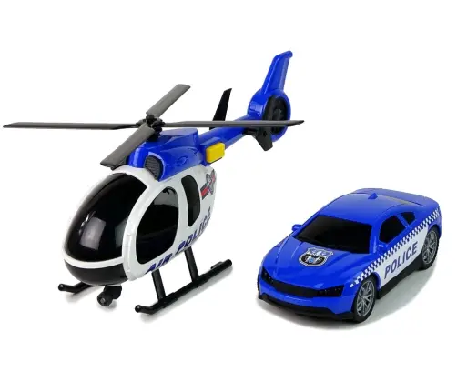 Police Car Transporter Kit Helicopter Sound Lights Police Car Transporter Kit Helicopter Sound Lights