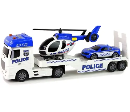 Police Car Transporter Kit Helicopter Sound Lights Police Car Transporter Kit Helicopter Sound Lights