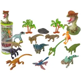 Set Animals Dinosaurs Figures 12pcs. Accessories in tube
