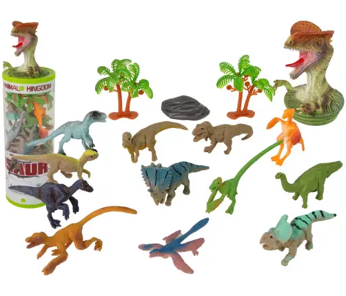 Set Animals Dinosaurs Figures 12pcs. Accessories in tube