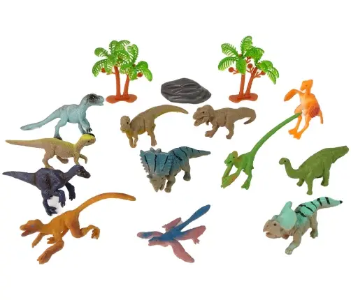 Set Animals Dinosaurs Figures 12pcs. Accessories in tube