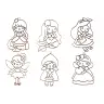 Stained Glass Painting Pendants Fusing Paint Princesses 6 pcs.