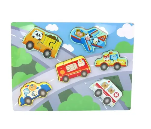 Wooden Colorful Jigsaw Puzzle For Children Mix Patterns