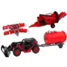 Set of Agricultural Vehicles Tractor 12 Pieces Metal
