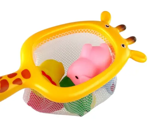 Rubber Mesh Giraffe Bathing Animal Set
