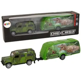 Jeep Vehicle Set with Pulling Dinosaur Trailer Jeep Vehicle Set with Pulling Dinosaur Trailer