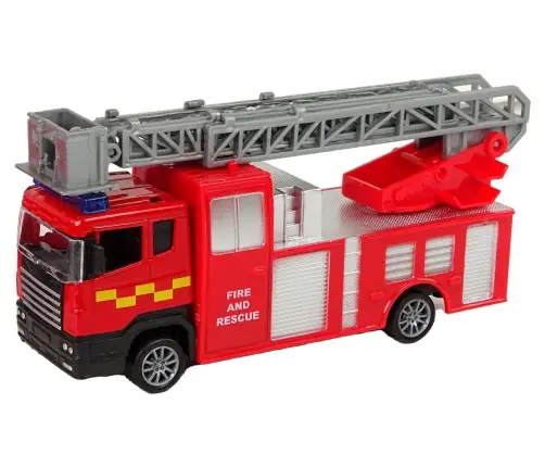 Fire brigade vehicle set pull motorboat Jeep Red