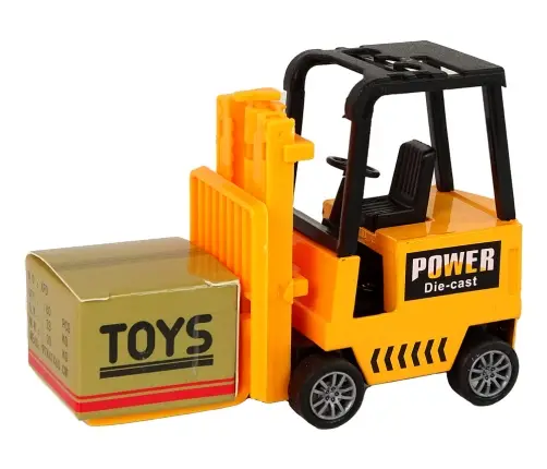 Orange forklift truck
