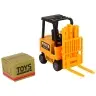 Orange forklift truck
