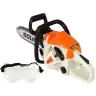 Chainsaw with moving chain + safety goggles  Realistic look and sounds !