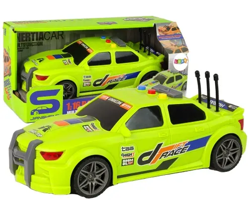 Sports Car Racing Lights Sounds Green 1:16