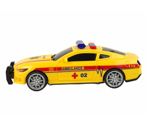Sports Car Ambulance Lights Sound Yellow Sports Car Ambulance Lights Sound Yellow