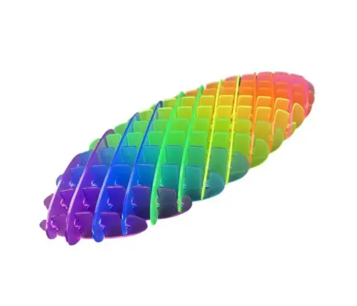 Rainbow Fidget Toy Transparent Anti-stress Colorful Flexible 12cm