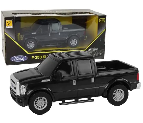Black Car Ford F-350 Pick Up Friction Drive 1:28