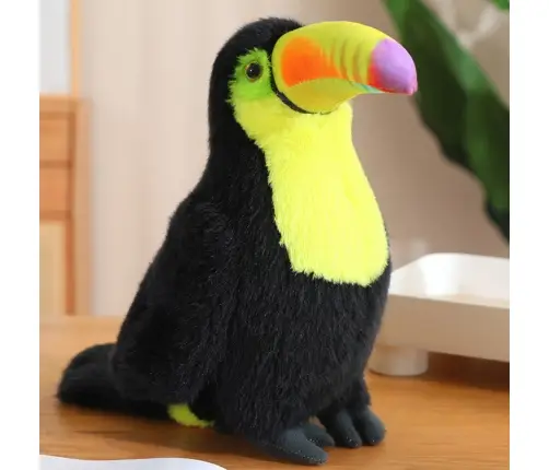 Plīša tukanis rotaļlieta 30 cm Yellow