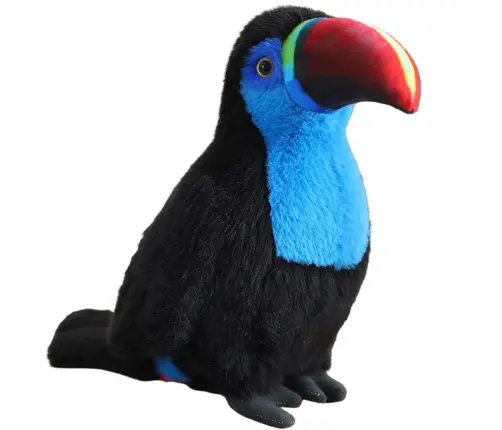Plīša tukanis rotaļlieta 35 cm Blue