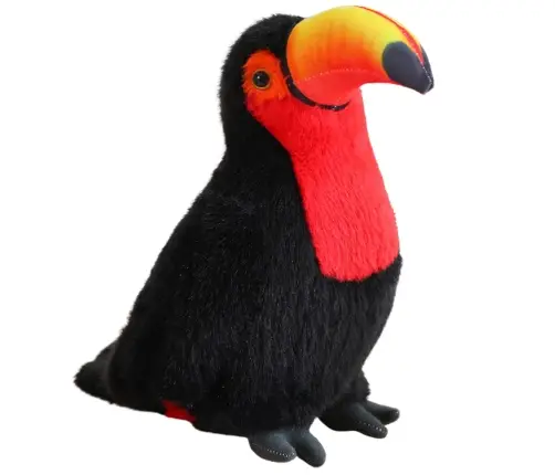 Plīša tukanis rotaļlieta 35 cm Red